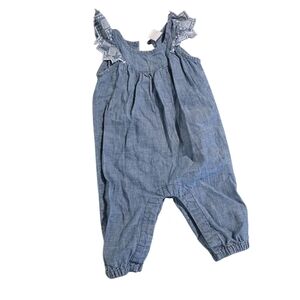 4/$15 Blue Denim Kids Jumpsuit Infant Baby Outfit Set Girls